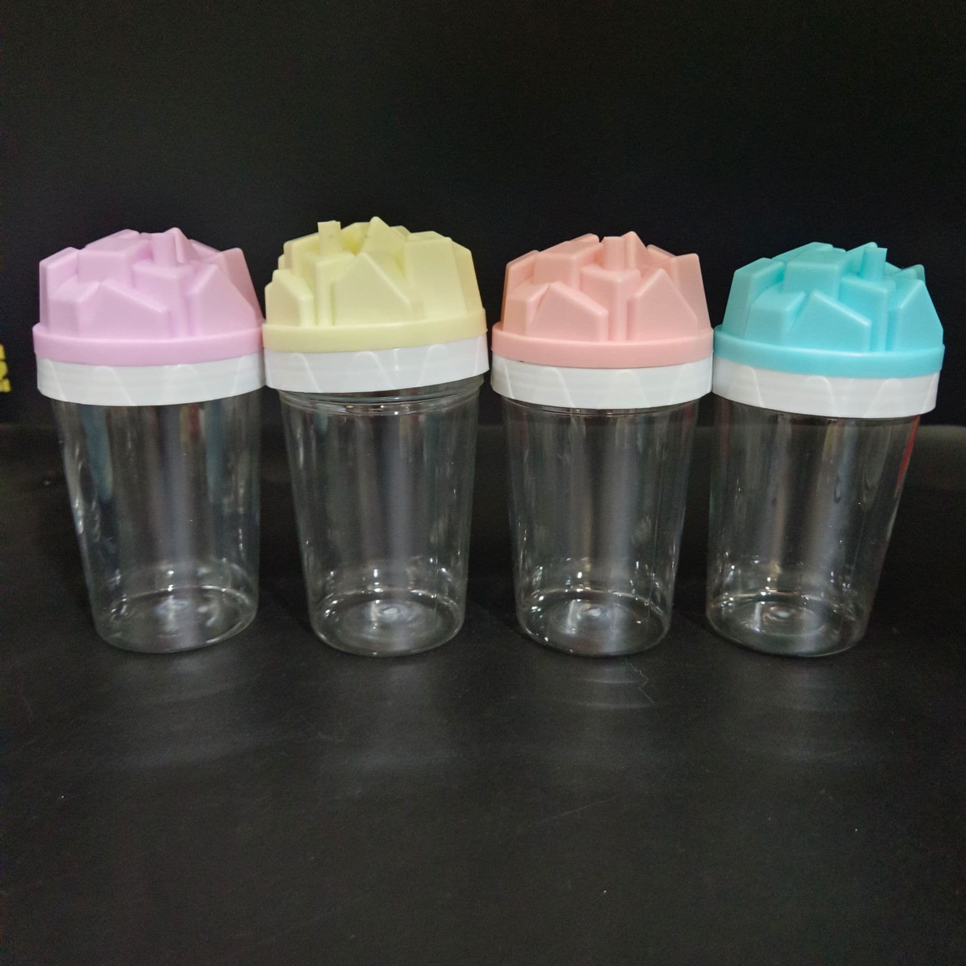 250ml Ice Cream Cup Slime Crystal Mud Transparent Plastic Bottle Candy Lego Granule Packaging Jar