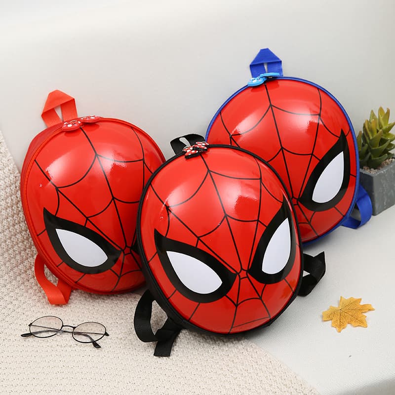 Children's Shell Spider-man Backpack Cute Cartoon Design Suitable For Boys Girls Aged 1-3-6 School Bags Baby Carrier