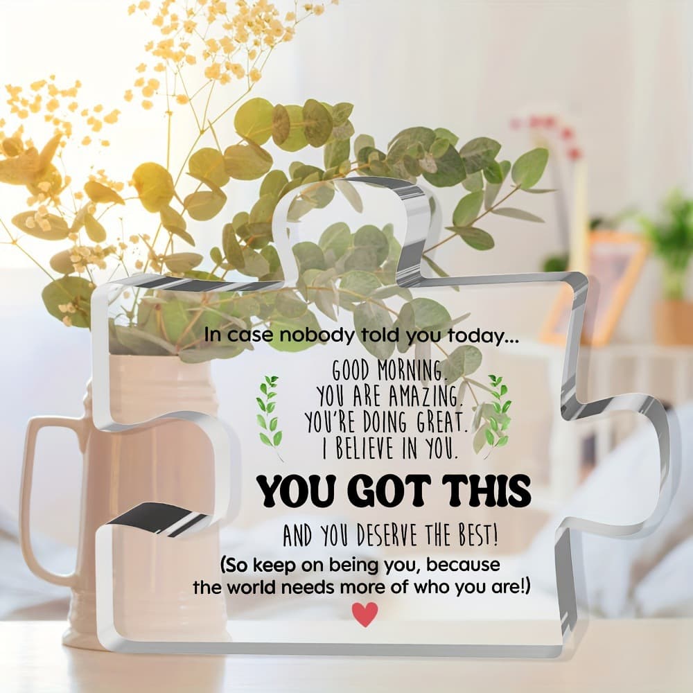 2D Flat Inspirational Gift for Women and Men - You Are Amazing Encouragement Plaque with Positive Affirmations