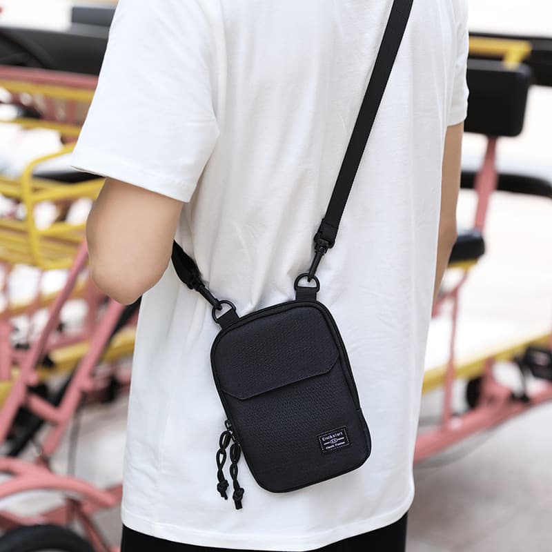 Crossbody Mini Sling Bag for Men, Small Shoulder Bag, Phone Pouch, Casual Backpack for Women, Trendy Rave Bag, Hip-Hop Style