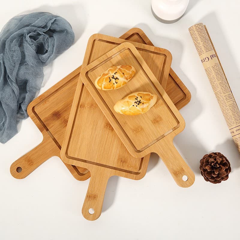 Cross-border wooden pallet, rectangular, for fried chicken, steak, baking, pizza, food grade, household tableware
