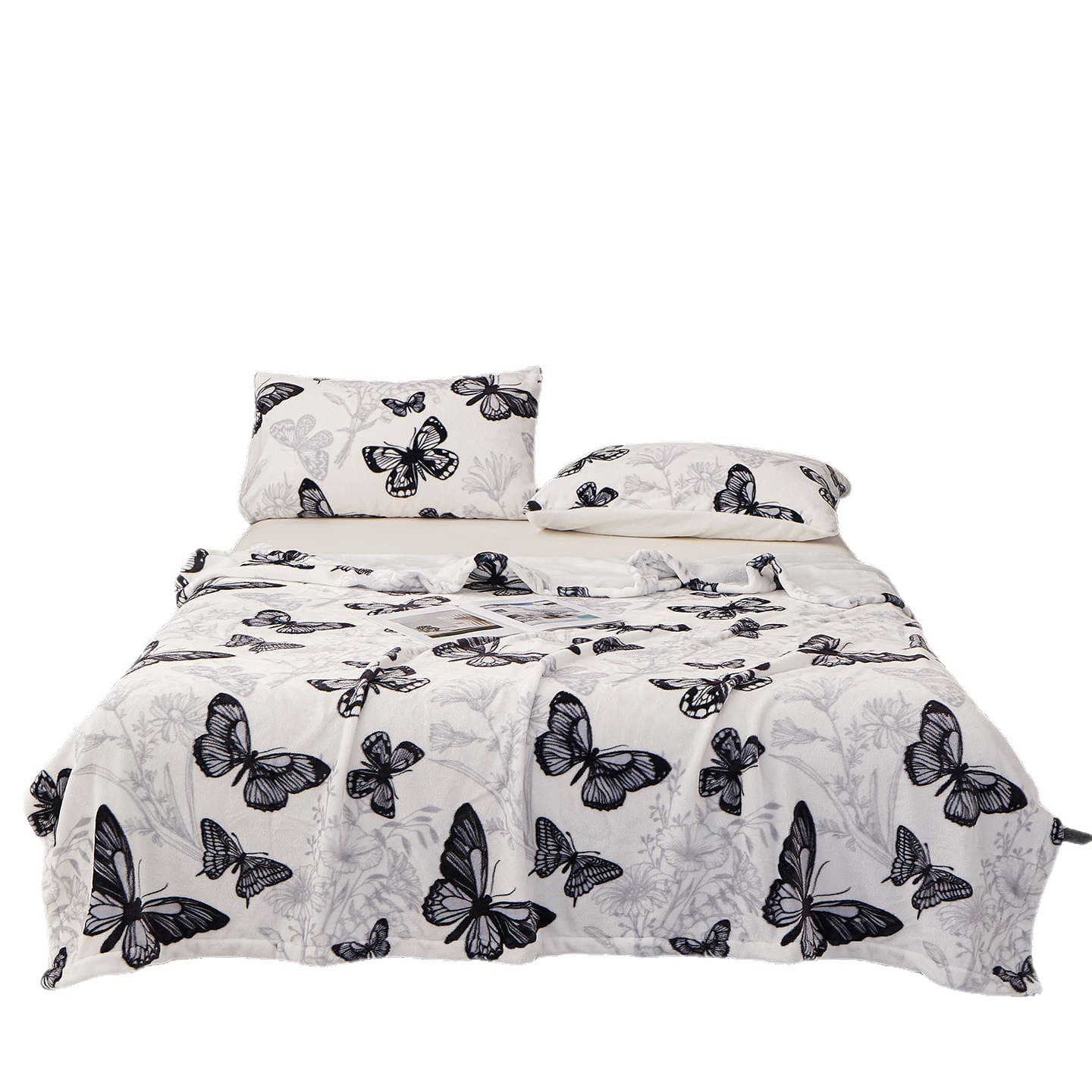 New Cross-Border Trade Amazon Thick Butterfly Blanket Nap Blanket Office Temu Blanket Factory Direct