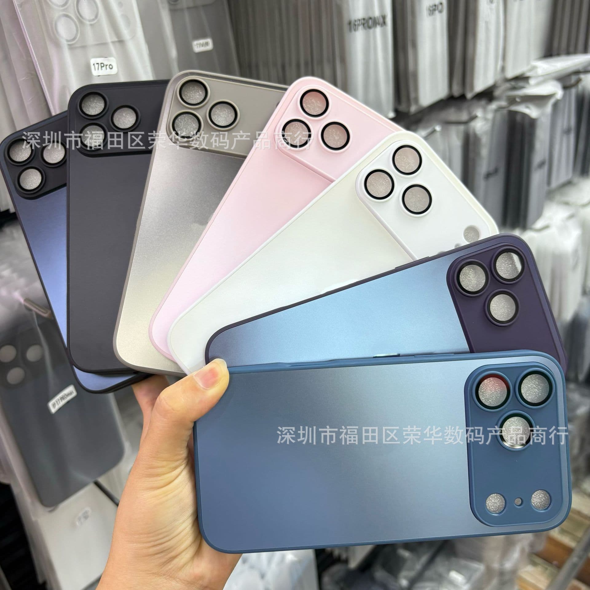 Suitable for iPhone 17 promax original color mobile phone case Apple 15 matte 14 all-inclusive mirror protective case set 13