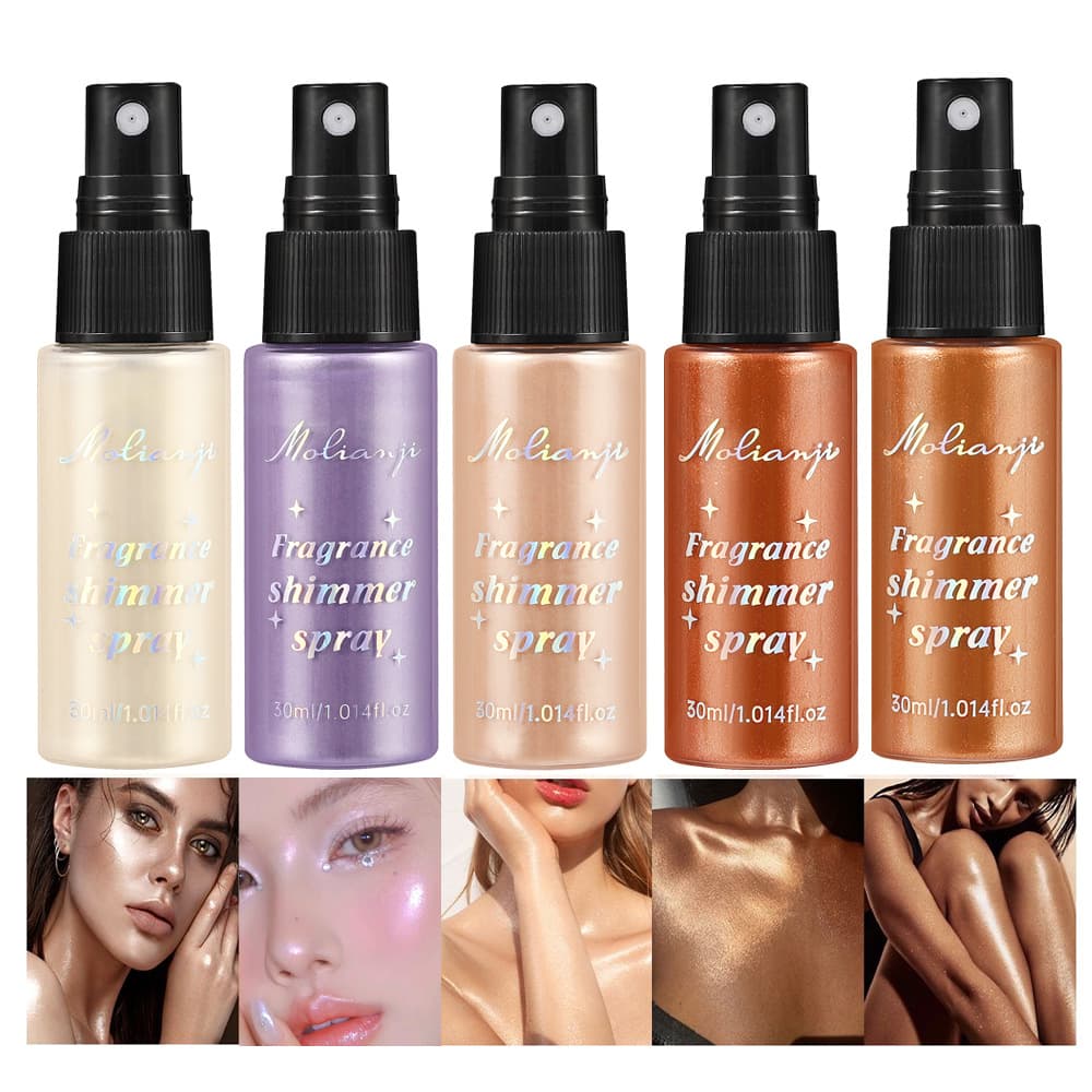 Molianji Cross-Border Spray Brightening Glitter Body Fragrance Powder Export Highlight Spray Powder Body Highlight Spray