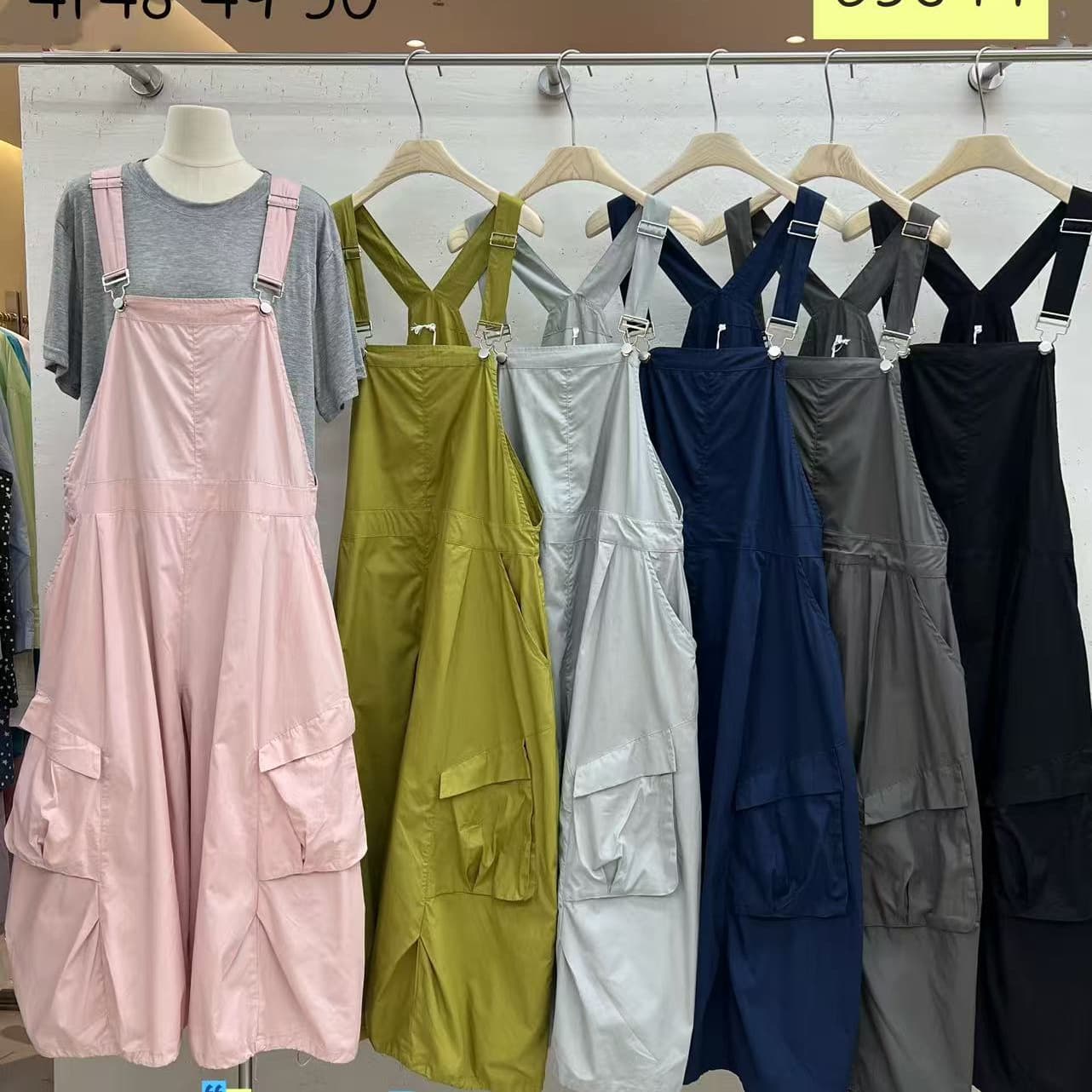 wj2026 Summer New Women's Bottoms Straight Leg Pants Japanese Style Jumpsuit Casual Loose Retro