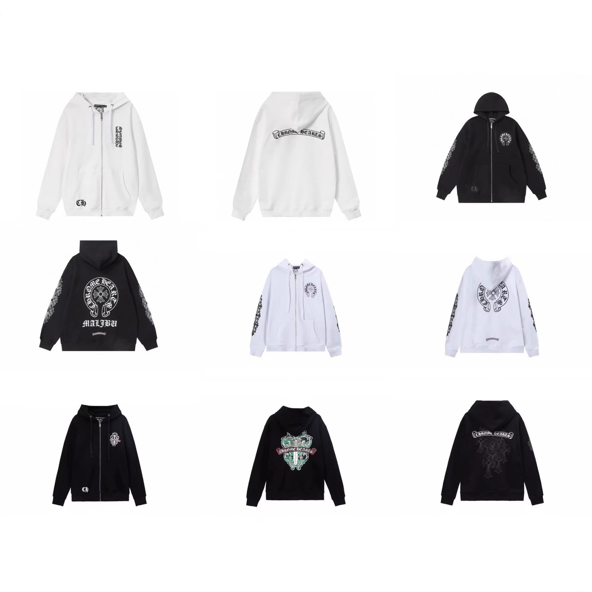Crow's new autumn and winter cross horseshoe Sanskrit casual printed hooded sweatshirt zipper shirt cross-border Amazon