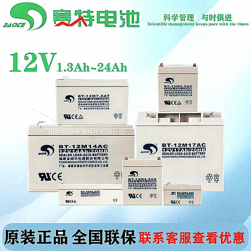 Site BT-12M7.0AT Battery 12V5AH/7AH/10AH/24AH/38AH for Fire Emergency Power Supply