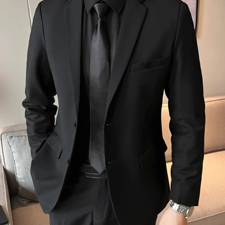 Men's Cross-border Suit Jacket, Slim-fit Set, Casual Business Formal Wear, Stylish Best Man Two-piece Suit
