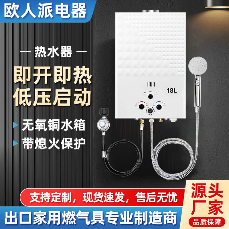 Factory Wholesale Wall-Mounted Export Gas Water Heater, 20L Large Capacity for Bathing