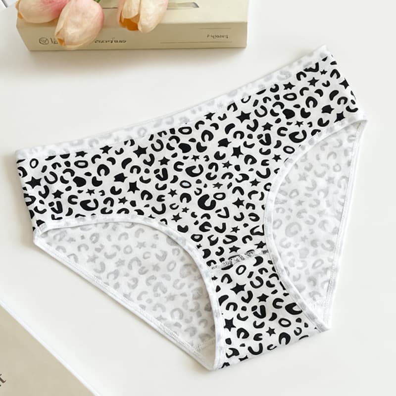 Women's Breathable Seamless Plus Size Cotton Sexy Printed Triangle Panties OEM