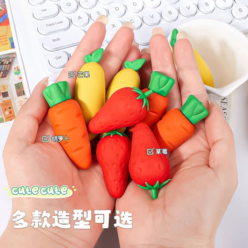 Children's fun fruit eraser to wipe clean, creative cartoon, cute and good-looking rubber stamp for primary school students