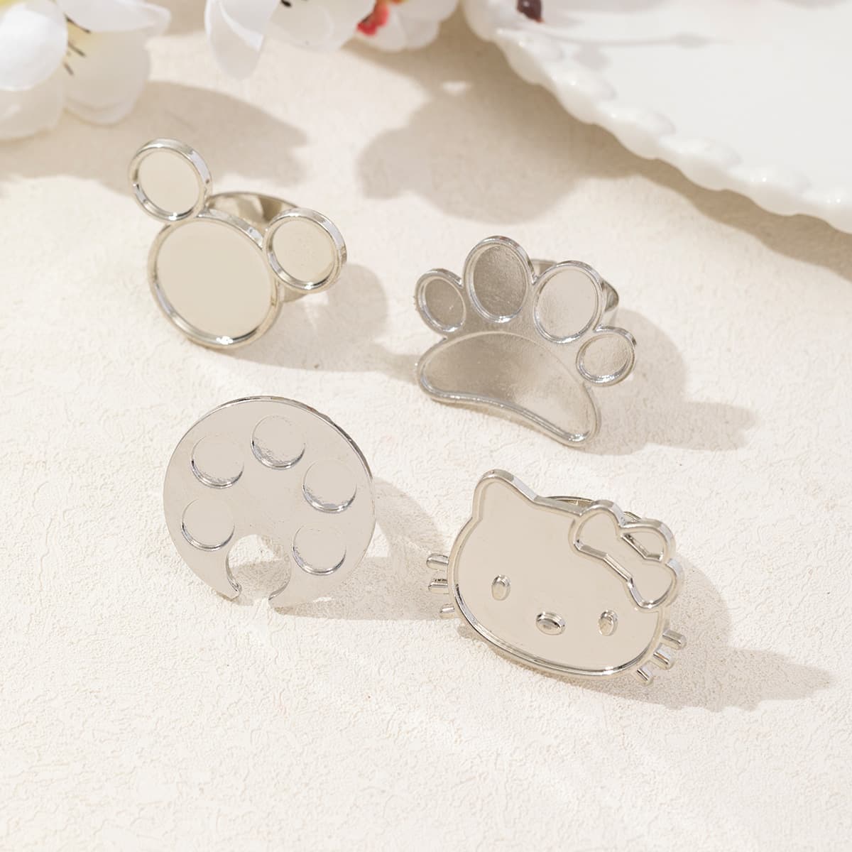 Nail Art Tool Ring Palette Ring Foot KT Cat Palette Nail Art Palette Ring Display Stand
