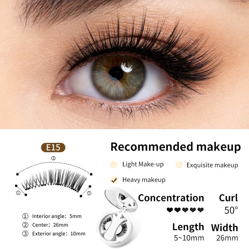[Amazon Hot Selling Magnetic Eyelash Styles] All-in-One Storage Case, European and American Natural Thick Portable Glue-Free Eyelashes