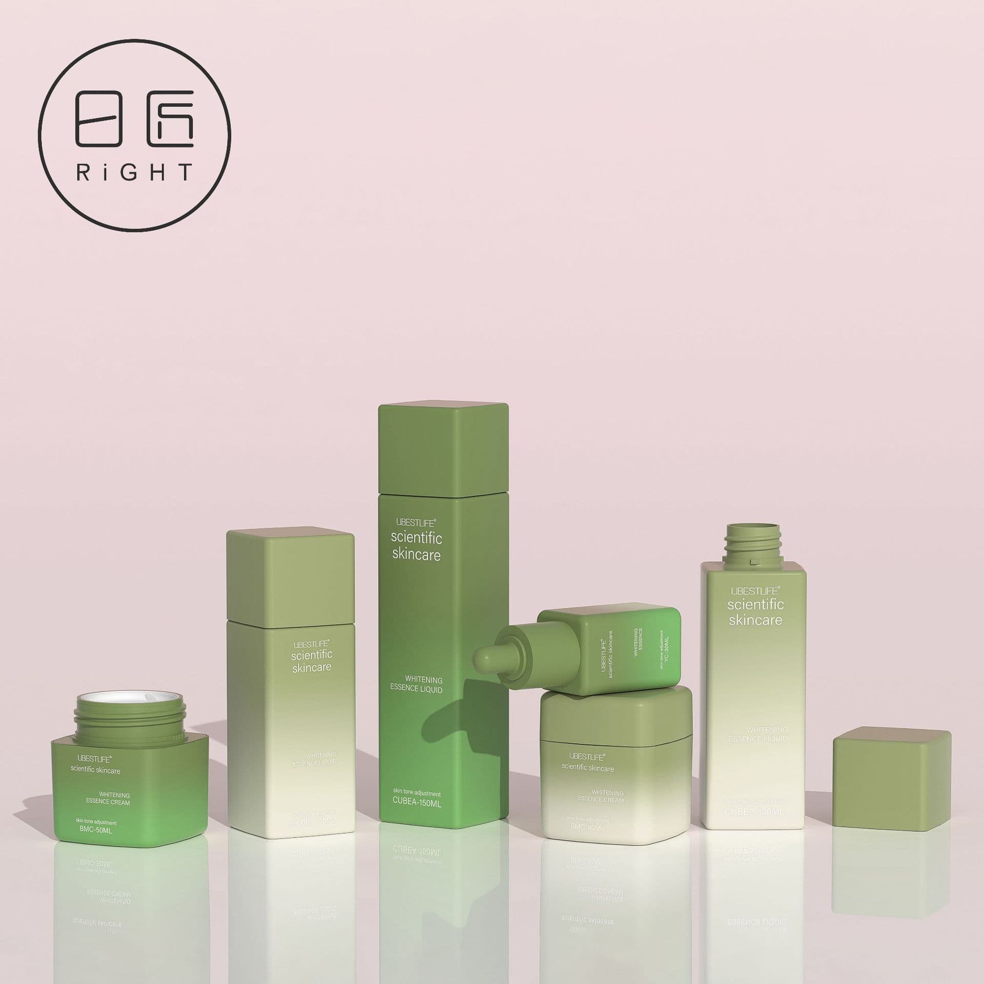 In Stock Cream Jar 30g Square Face Cream Jar PP Material Minimalist Japanese Eye Cream Jar 50g Skincare Plastic Cream Container
