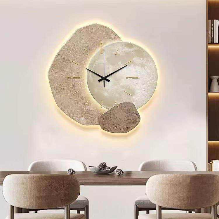 Warm Moments Wall Clock for Living Room, Light Luxury Fashionable Simple Modern Decorative Clock, Wall-Mounted Quartz Trendy Restaurant Wall Clock