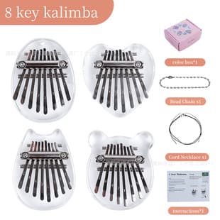 Mini Thumb Piano Kalimba 8-Note Kalimba Transparent Crystal Acrylic Finger Piano Cross-border Hot Sale