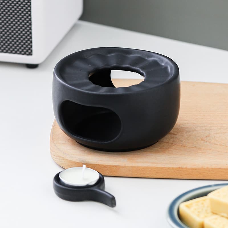 Japanese-style tea stove, ceramic tea warmer, teapot base, candle for heat preservation and aroma enhancement, tea set for home use.