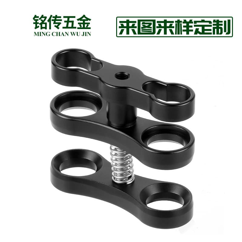 Diving Photography Aluminum Alloy Butterfly Clip for Underwater Camera Waterproof Housing, Diving Butterfly Clip Light Arm Ball Head Bracket