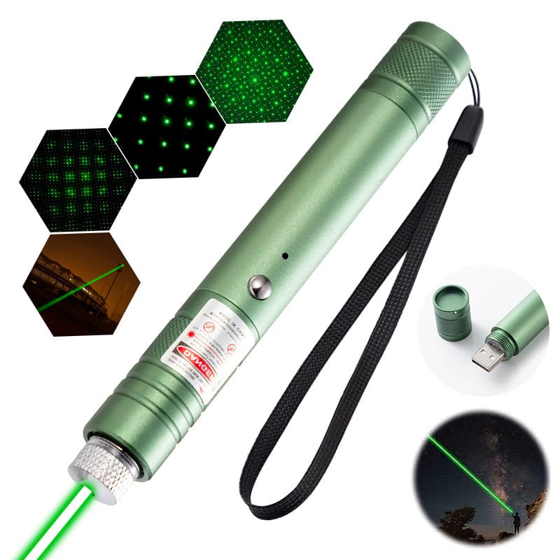 USB Direct-Charge Laser Flashlight Starlight Sales Office Single-Point Pointer 710 Long-Range Green High-Power Laser Light