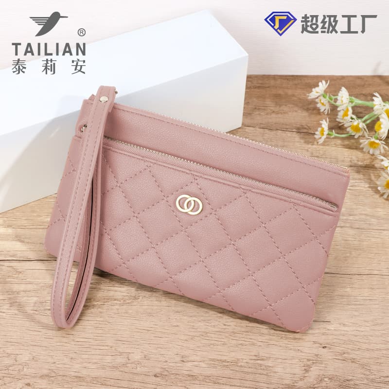 Tailian Classic Chanel-style Women's Wallet Fashionable Diamond Quilted Clutch Bag
