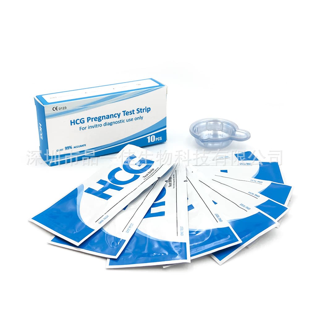 Factory direct stock, English packaging HCG Pregnancy Test Strip, 10 tests per box