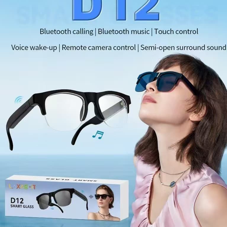 AI Smart Audio Glasses Open-Ear Speakers Bluetooth 5.4 Touch Control Music and Calls Source Factory OEM Customization