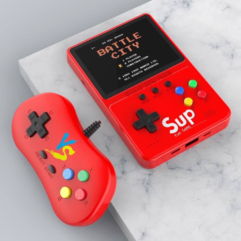 Handheld Game Console with 500 Games, Power Bank D31 2-in-1 Mini Console, TV Connection, Two-Player, Kids Toy