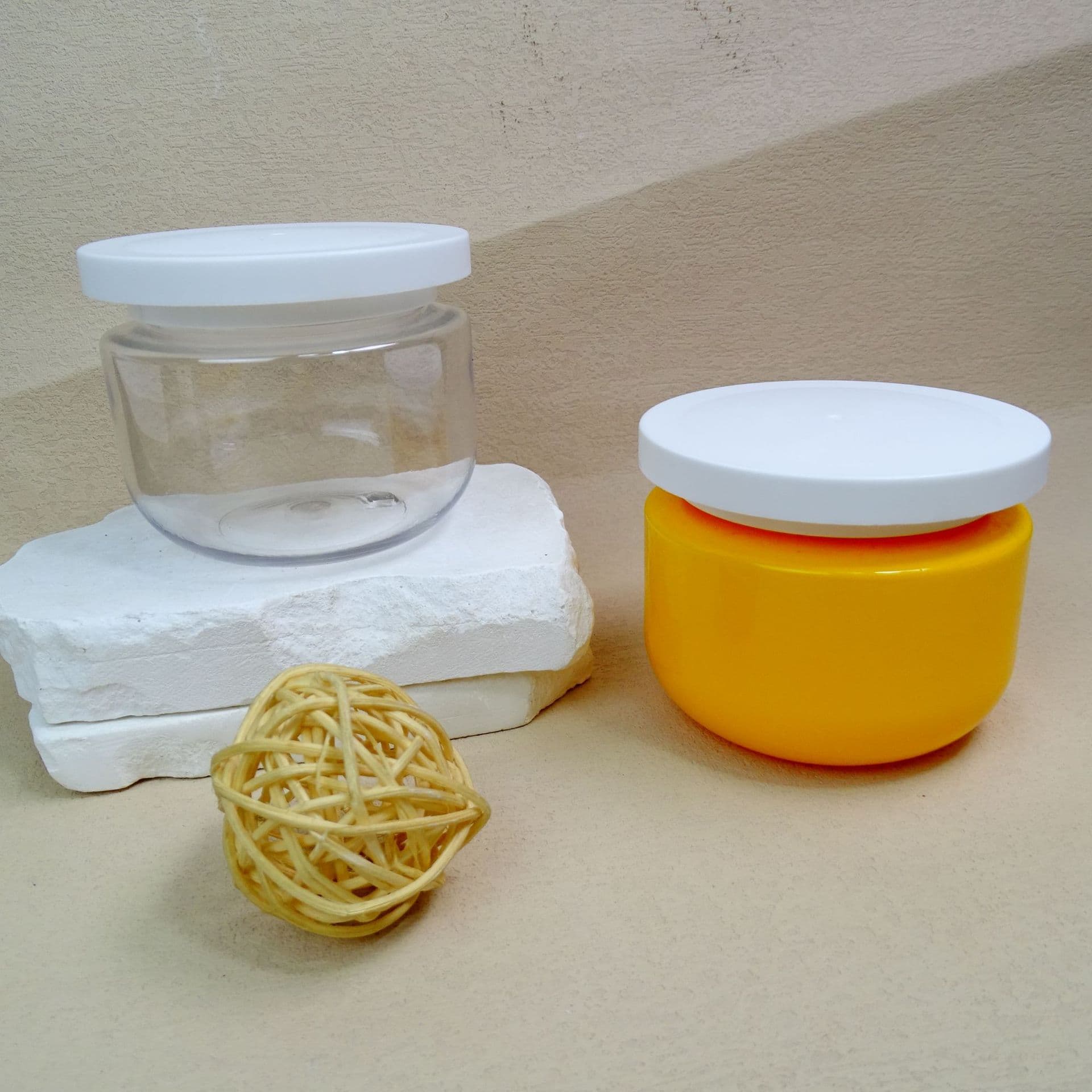 250ml Avocado Scrub Cream Bottle, Face Cream Sub-Bottle, Face Cream Cleansing Mask, Hair Mask Jar, PET Mud Mask Jar