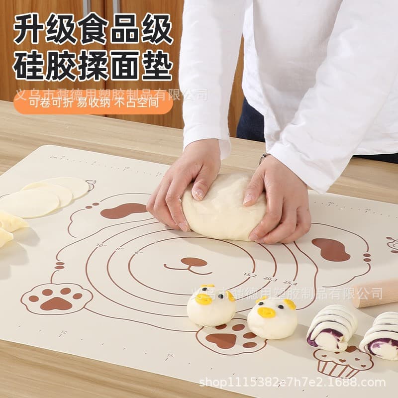 Thickened kneading mat, food-grade, large silicone mat, household rolling mat, cutting board, group purchase best-selling kitchen baking mat
