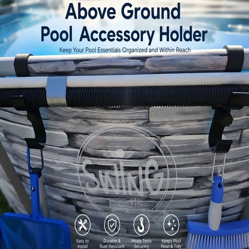 Cross-border new product swimming pool pipe holder pool storage hook double hook clothes storage hook