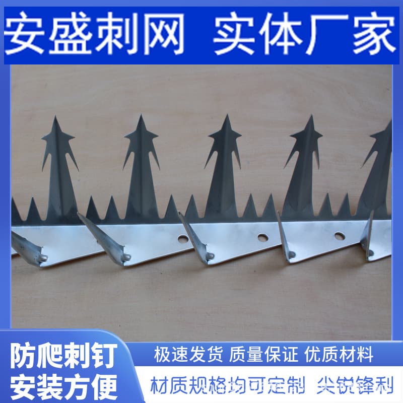Wall Anti-Theft and Anti-Climbing Spikes, Barbed Iron Spikes for Fences, Courtyard Walls, Window Sills, and Balcony Security