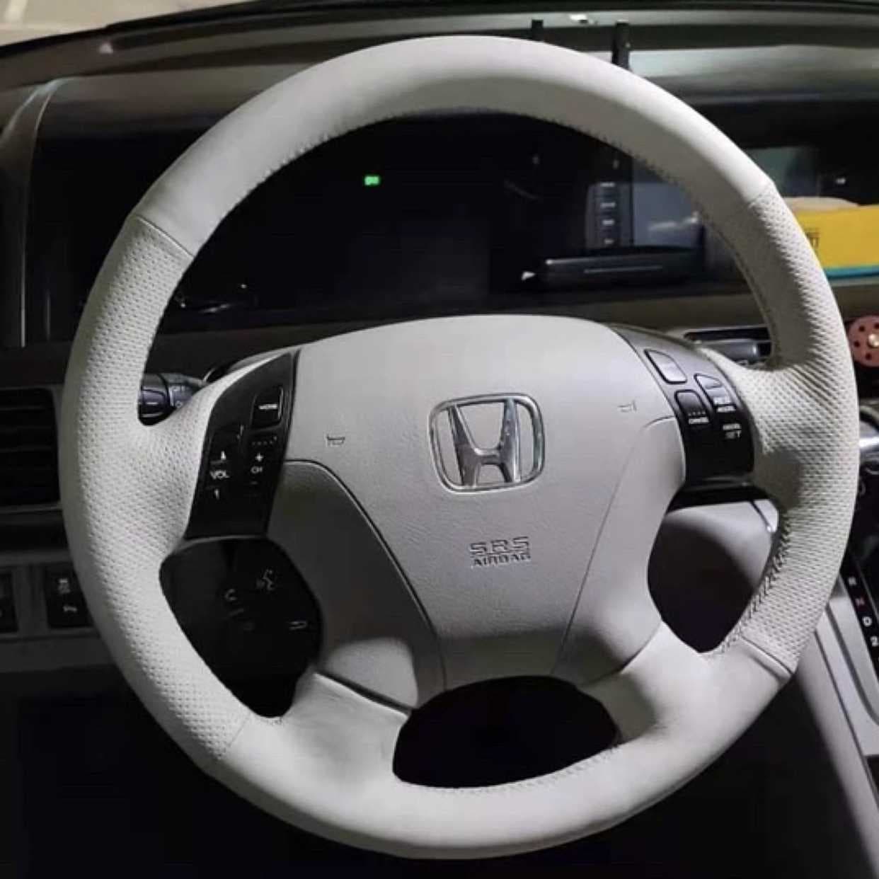 Xu Ji Hui Rui Custom Hand-Stitched Steering Wheel Cover for Honda Elysion 2012-2015 Models Genuine Leather