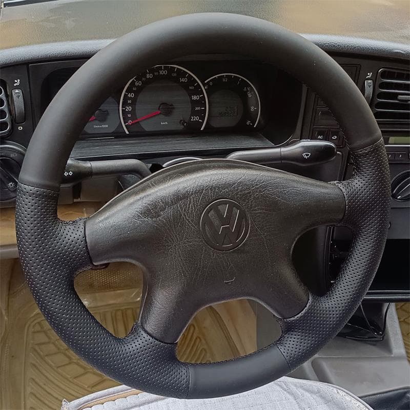 Volkswagen's old Jetta partner spring avant-garde Pusantana steering wheel cover genuine leather handlebar hand-sewn special all-inclusive