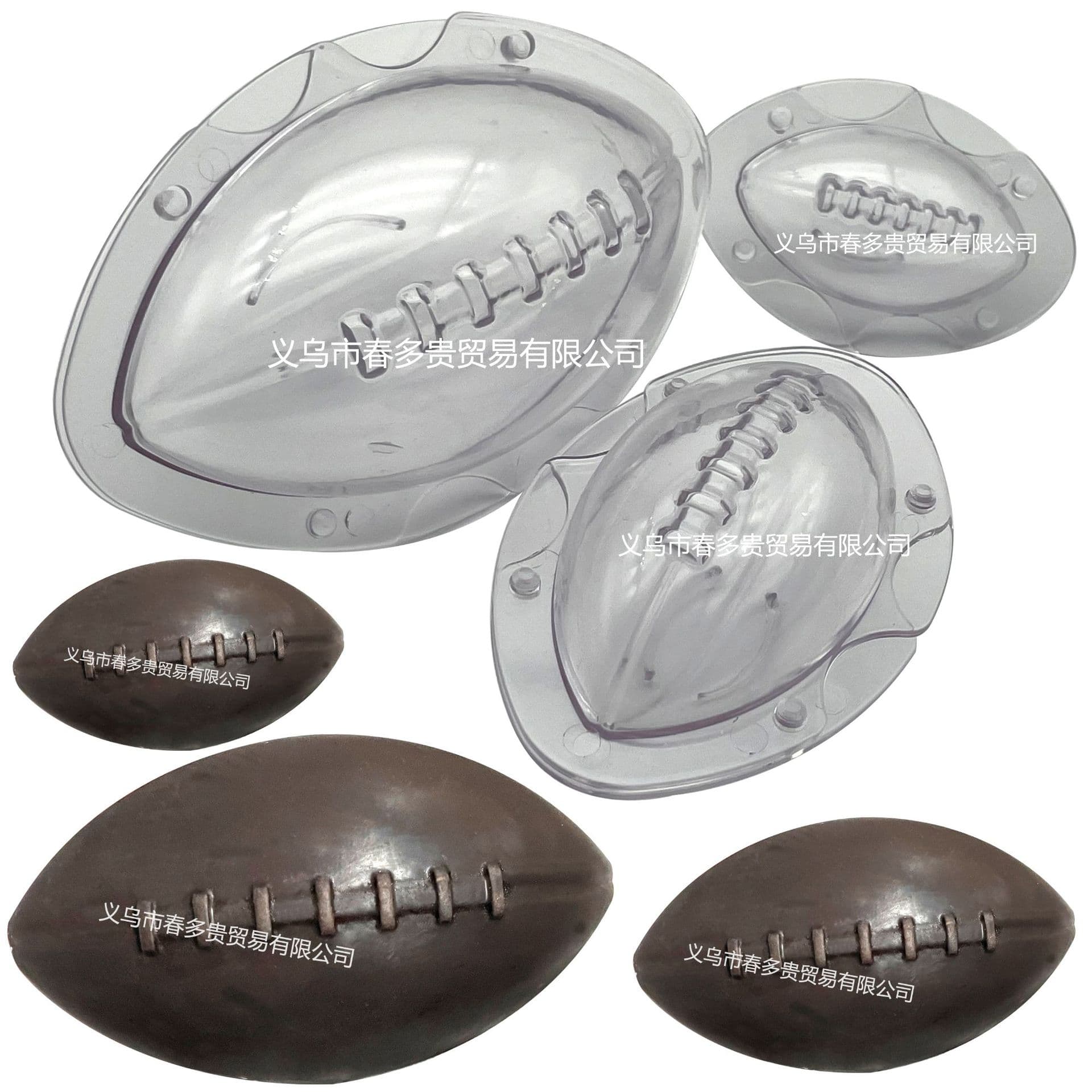 3D Football Chocolate Mold American Football 3 Different Sizes Cake Candy Baking Decoration Tool