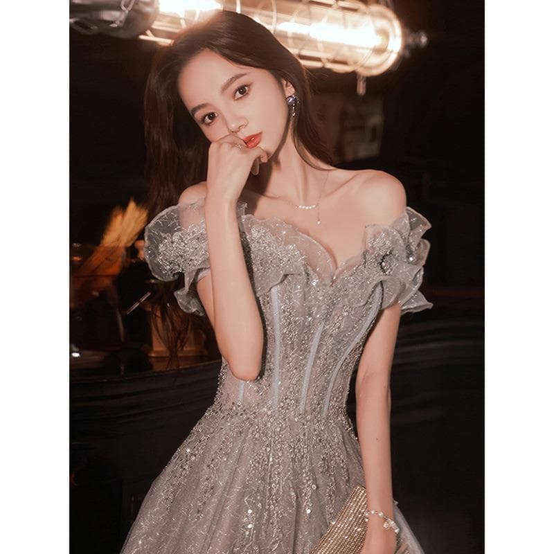 Banquet Evening Dress 2026 New Summer One-Shoulder Host Birthday Gown Elegant