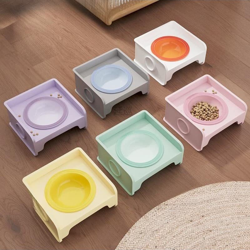 Ceramic Cat Bowl Elevated Stand Cat Food Bowl Non-Tipping Protects Neck Frame Large Dog Bowl Dog Bowl Small Breed
