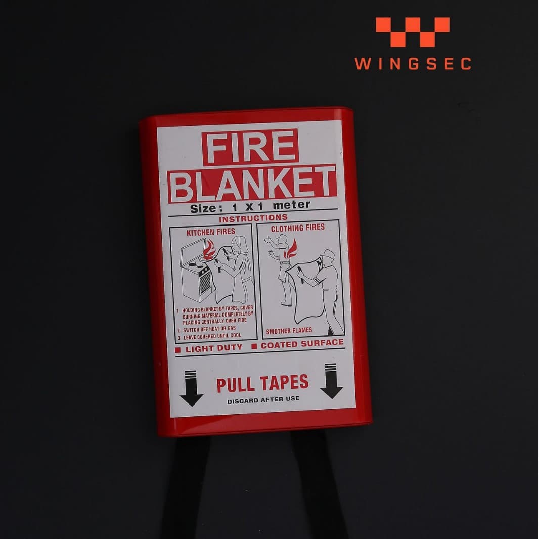 Fire Escape Blanket Box EN1869 Hotel Fire Blanket 1*1m Glass Fiber Fire Blanket Manufacturer Direct Sales