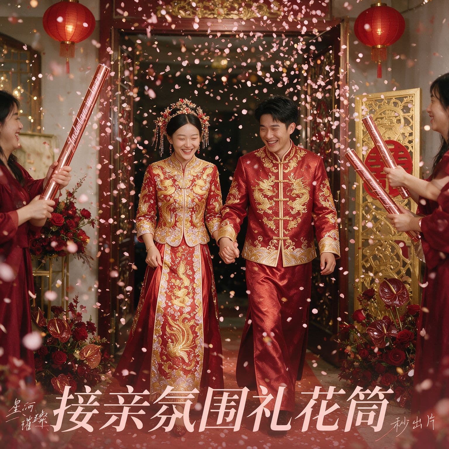 Live broadcast of the same style of fireworks tube, super large-scale wedding supplies, wedding handheld spray tube, birthday party salute tube