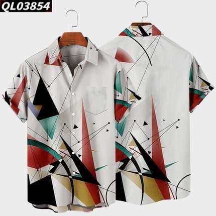 New Summer Large Size Hong Kong Style Men's Floral Shirt 3D Digital Print Casual Short Sleeve Shirt Men's Clothing Factory Direct