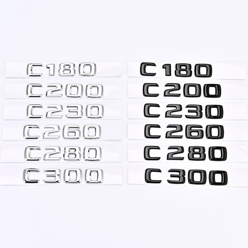Old Model Compatible Mercedes-Benz Letter Badge C180 C200 C230 C260 C280 C300 Modified Rear Emblem