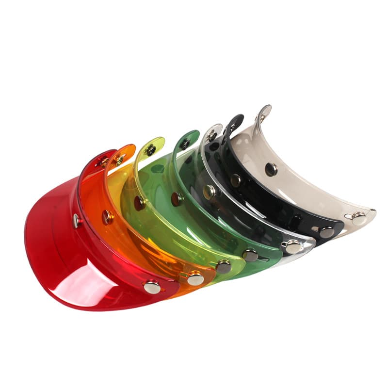 Retro Helmet Visor 3/4 Helmet Brim Motorcycle Helmet Three-Button Sun Visor Add-On Brim