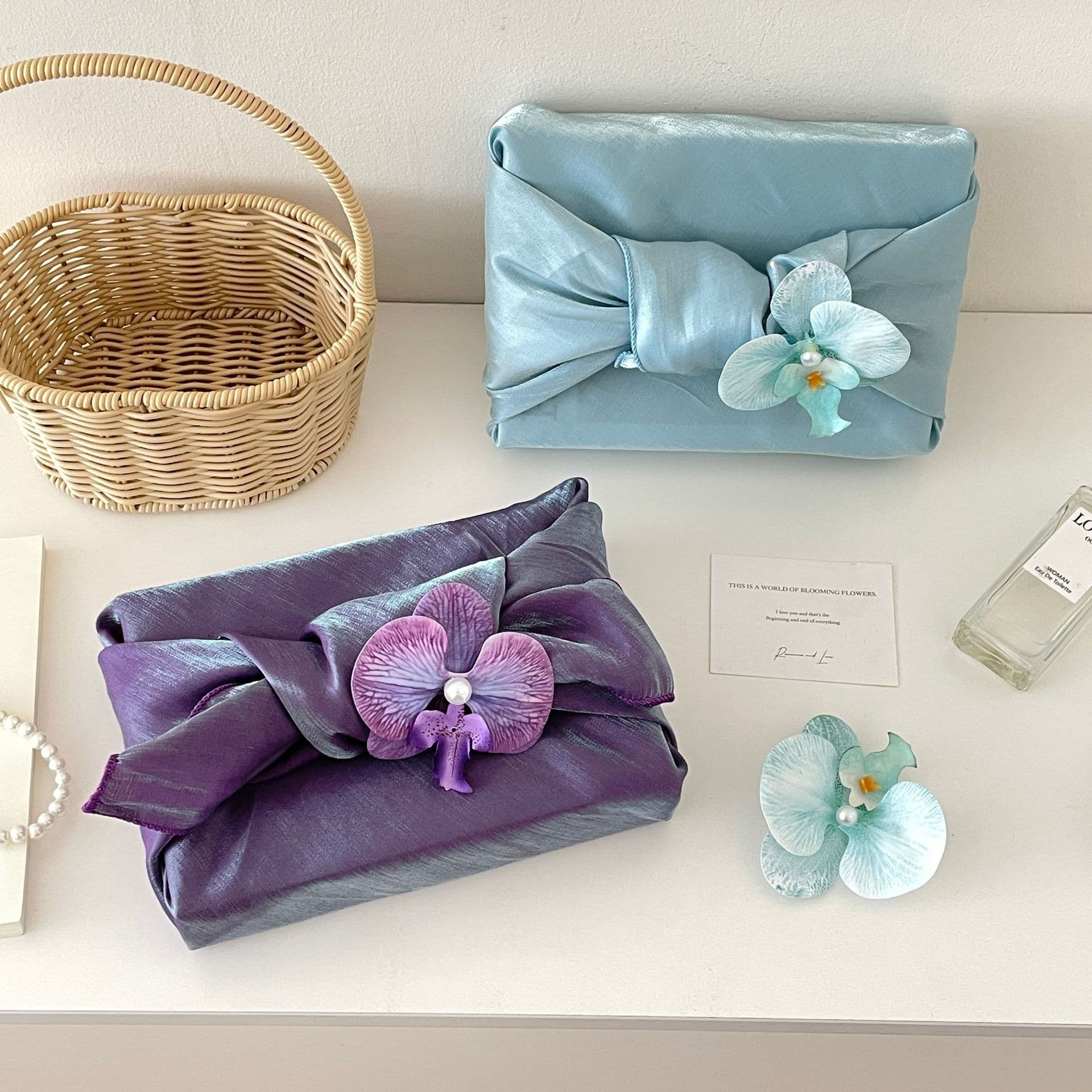 Mermaid~Premium Furoshiki Gift Wrapping Cloth for Engagement Wedding Bridesmaid Gift Box Wrap Fabric