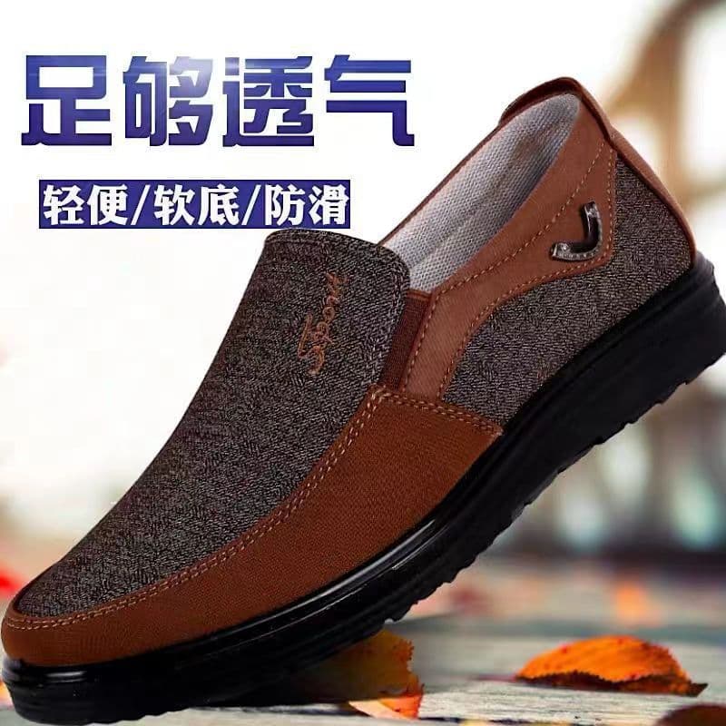 Old Beijing Cloth Shoes Spring and Autumn Large Size Cloth Shoes Dad Shoes Middle-aged and Elderly Shoes Slip-on Cloth Shoes Casual Shoes