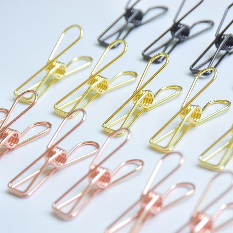 Mini Metal Fish Clip Creative Hollow Spring Clip Document Folder Sealing Binding Office Tail Clip