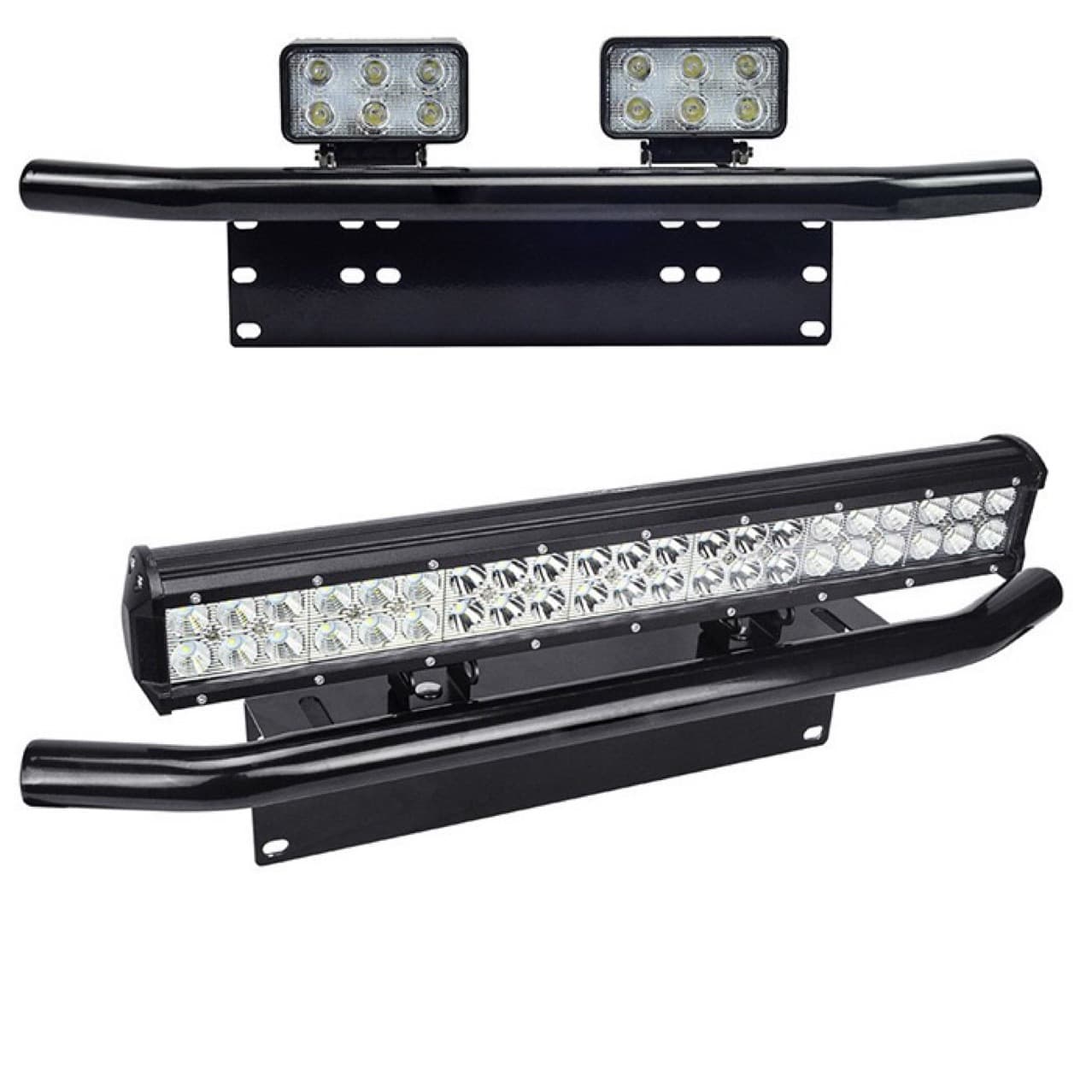Car Auxiliary Light Bracket Modification LED Off-Road License Plate Frame Fog Light License Plate Light Bracket Spotlight Mount