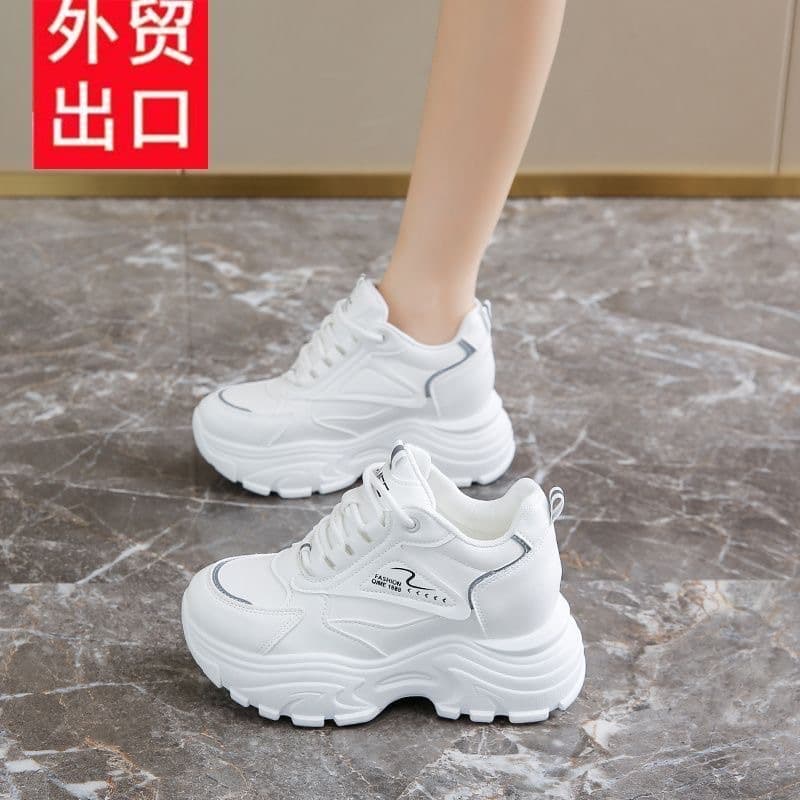 Dad Sneakers Women 2025 Autumn Winter New Style Inner Height Increase Versatile Thick Sole Casual High-End Soft Bottom Lightweight Athletic Shoes for Women
