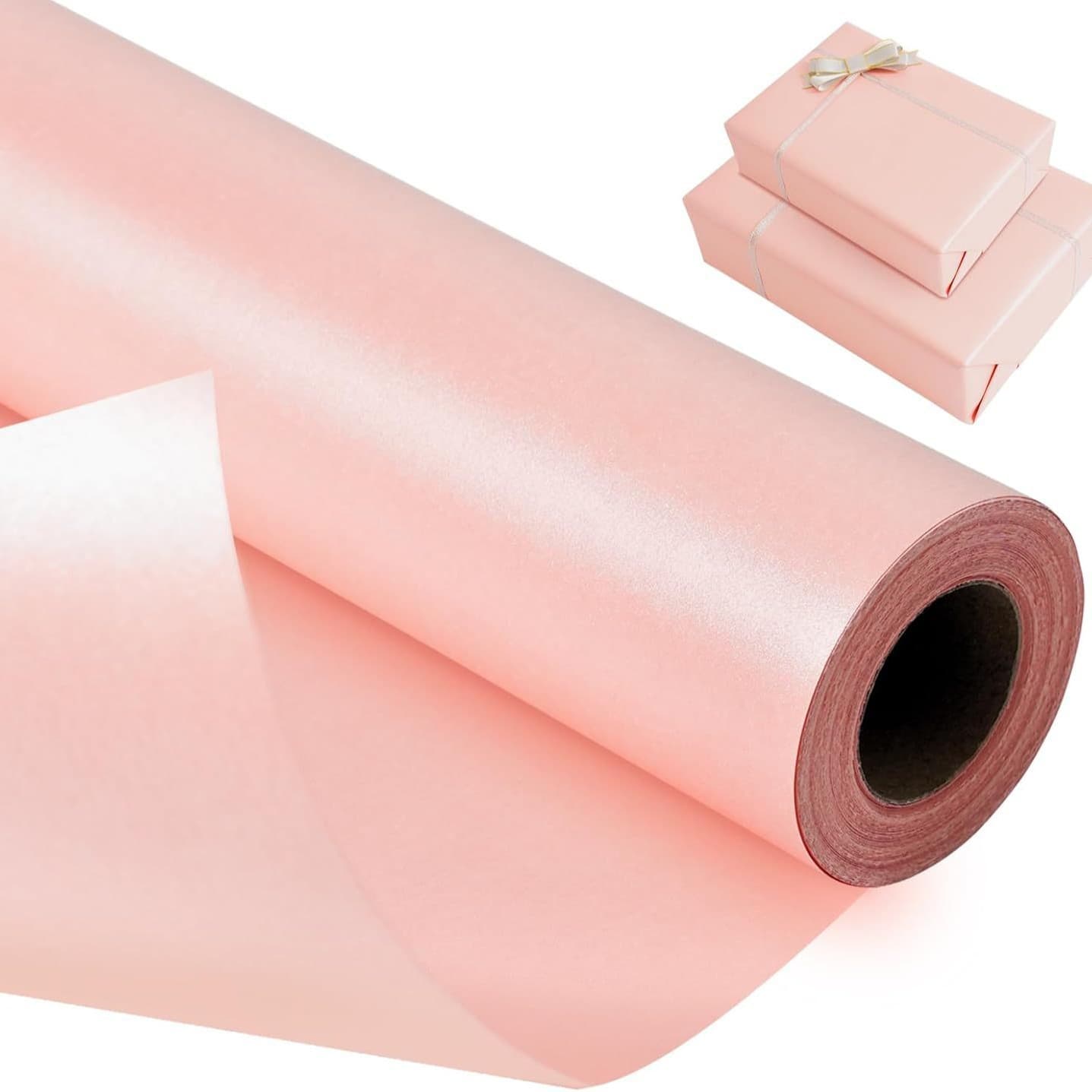 Valentine's Day Birthday Party Wine Red Dark Green Pink Coffee Color Pearlescent Double-Sided Gift Wrapping Paper