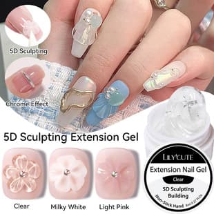 Boxed Nail Art Shaping Squeeze Gel, Solid Non-Sticky Extension Gel, Carving Gel Non-Sticky Nail Extension Easy to Use