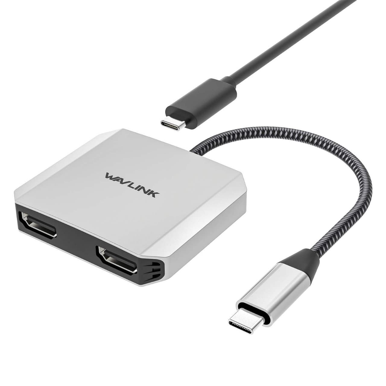 WAVLINK Hub with 87W Power Supply, Dual HDMI 4K@60Hz 3-in-1 HDMI Adapter