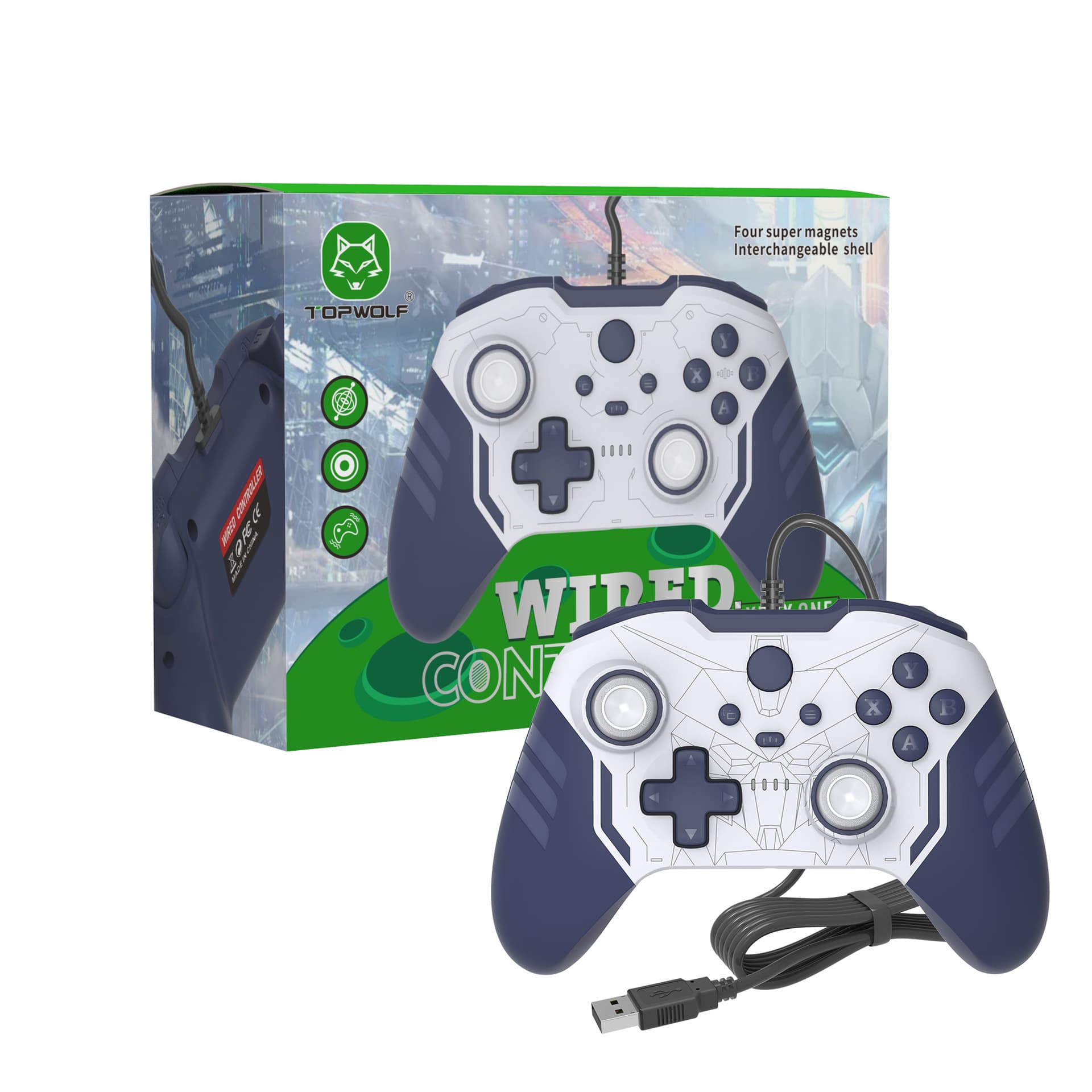 [Original Chip] Xbox One/Slim Wired Controller - No Upgrade Needed, One Wired Controller for PC